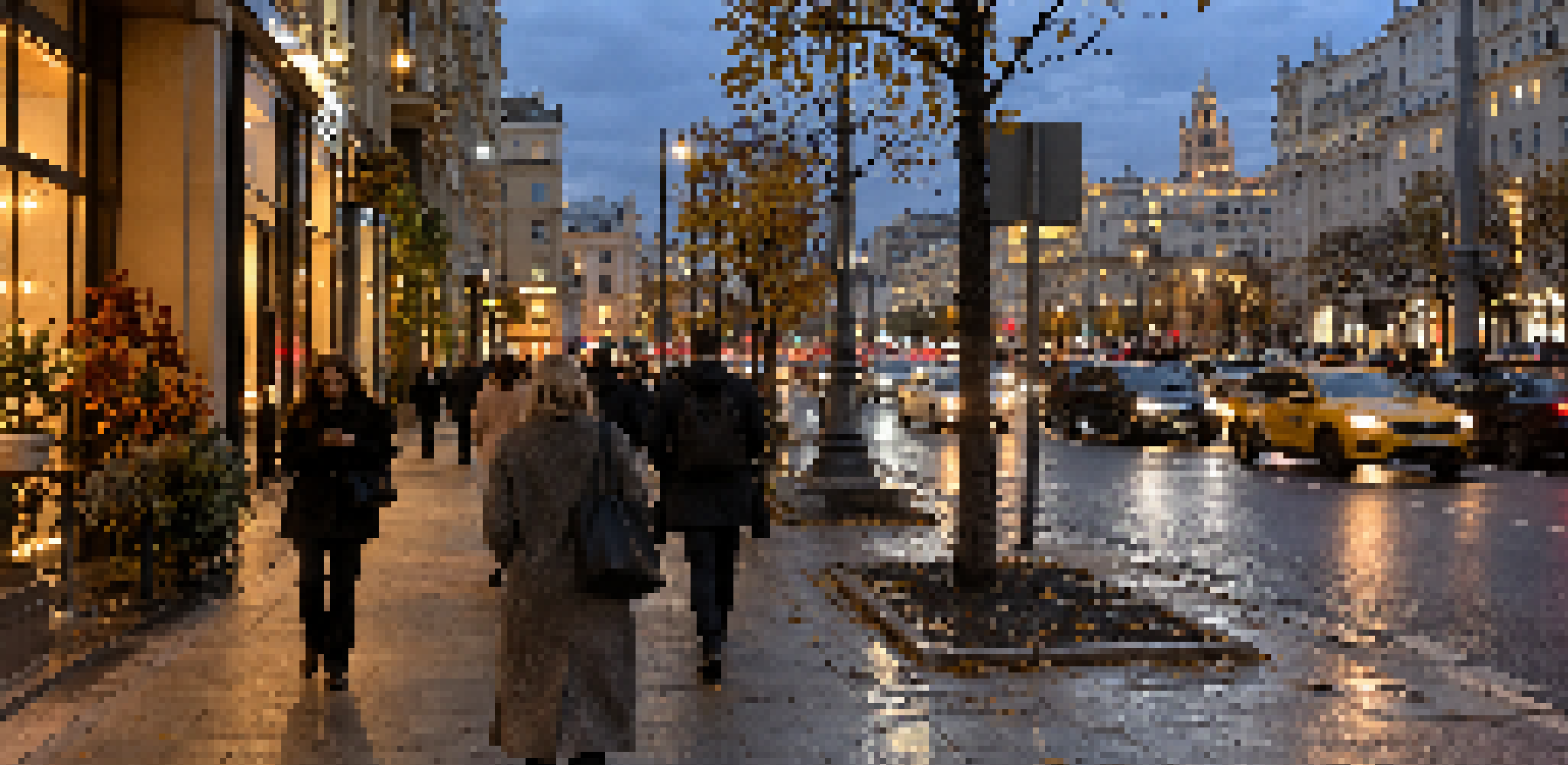 Вечерняя улица Москвы, второй ракурс